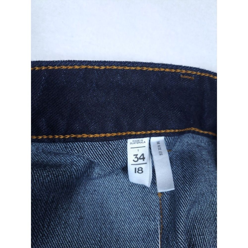 Ann Taylor Loft Jeans Woman's 34 ACT‎ 40 Dark Indigo Blue The Wide Leg High Rise - Picture 3 of 13